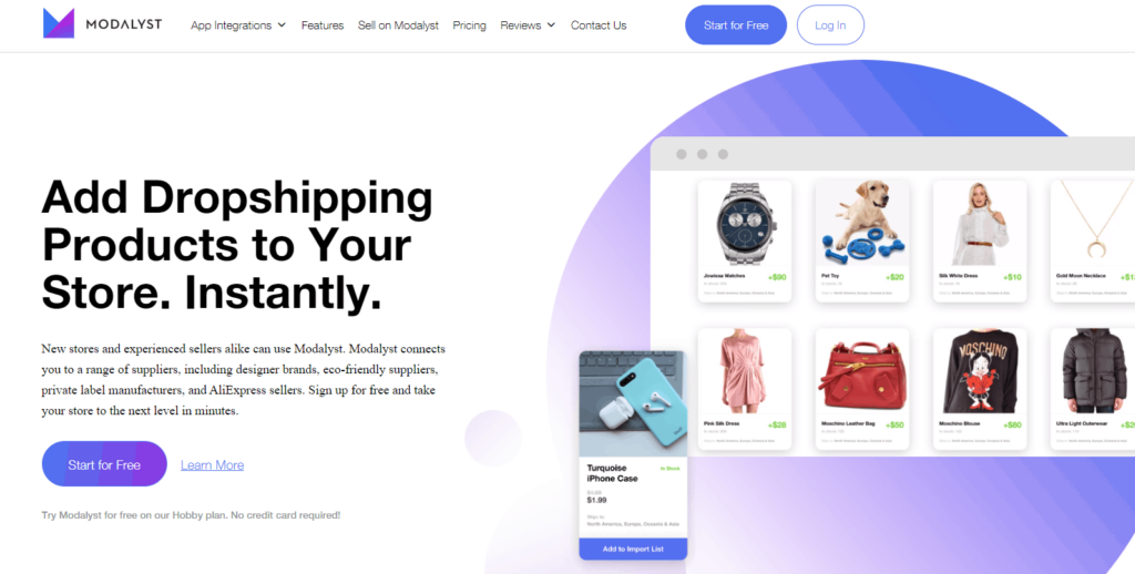 Modalyst best free US dropshipping suppliers