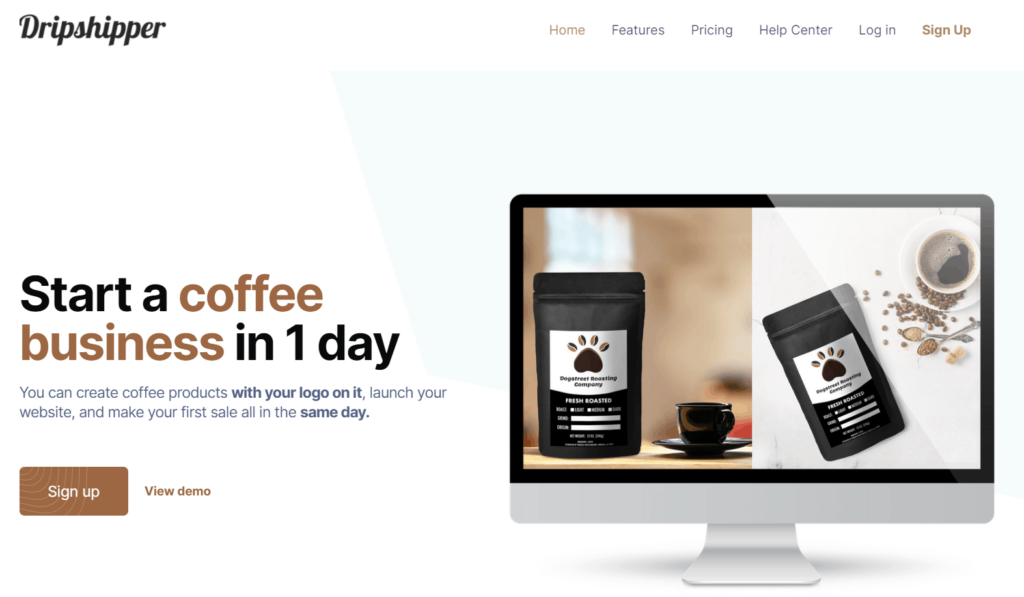 Start a coffee private label dropshipping business using Dripshipper